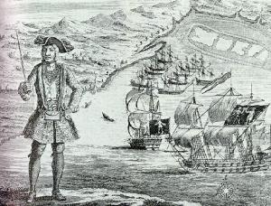 Welsh pirate Bartholomew Roberts aka Black Bart (public domain)